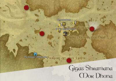 FFXIV Gigas Shrimana Location Map