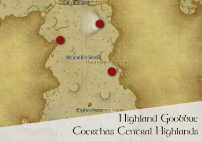 FFXIV Highland Goobbue Location Map, near Camp Dragonhead