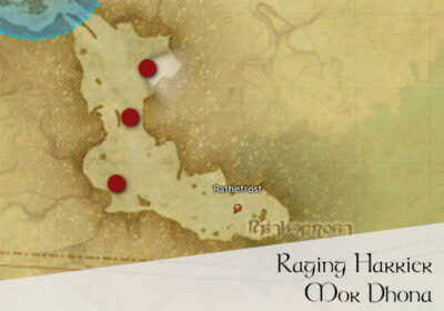 FFXIV Raging Harrier Location Map