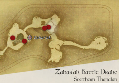 FFXIV Zahar'ak Battle Drake Location Map