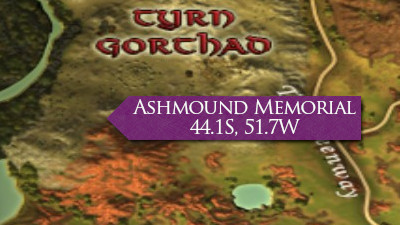 LOTRO Ashmound Memorial Location Map Cardolan (Updated March 2023)