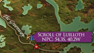 LOTRO Scroll of Luilloth quest-giver location.