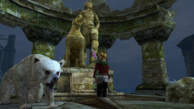 LOTRO Statue of Luilloth, part of the questline that grants the Scroll of Luilloth Deed entry.