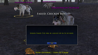 Session Failed: This happens if you are auto-spawned inside a Warg Den.