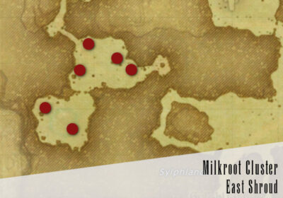 FFXIV Milkroot Cluster Location Map