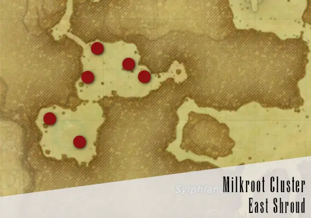 Milkroot Cluster Location Map