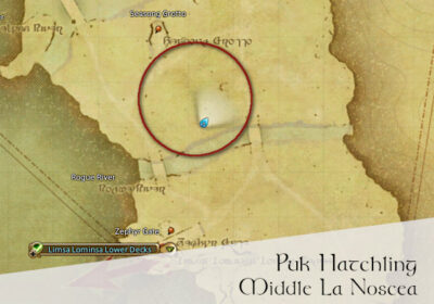 FFXIV Puk Hatchling Location Map