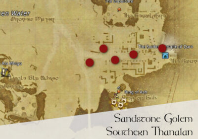 FFXIV Sandstone Golem Location Map