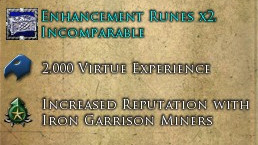 Incomparable Enhancement Runes given for completing a deed in Moria