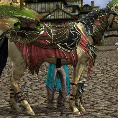 Side view of the Alchemist's Steed (or Caparison for War-Steeds)