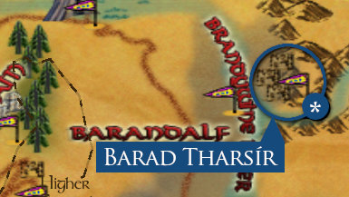 LOTRO Barad Tharsír Location Map