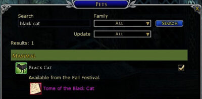 Find out easily where a particular pet can be acquired.