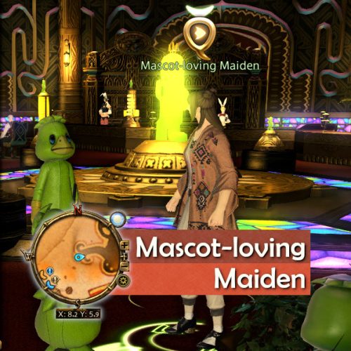 Mascot-loving Maiden - one of the Gold Saucer Patrons during the quest: Of Impish Importance.