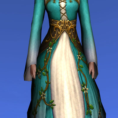 Dress of Entwining Blossoms - Sea Blue Dye