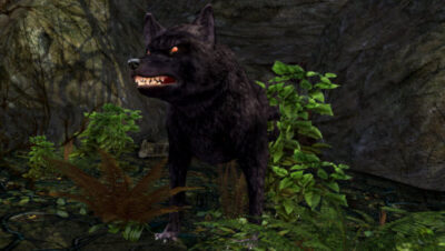 The black Ancient Evil wolf of Drauglad does *not* count for Wolf-Slayer