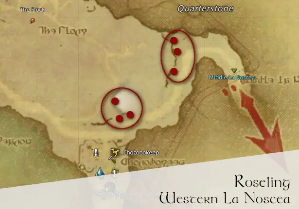 FFXIV Roseling Location Map