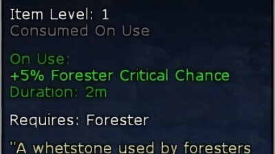 LOTRO Black Whetstones | Forester Critical Chance Consumable Item