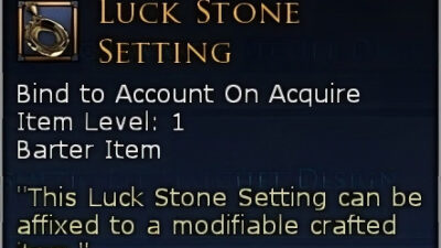 LOTRO Luck Stone Setting Tooltip