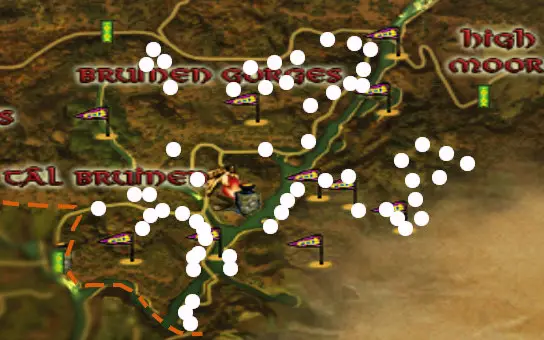 LOTRO Crawler-slayer of the Trollshaws Deed - Detailed Map