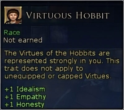 Virtuous Hobbit Racial Trait