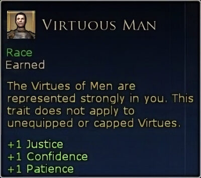 Virtuous Man Racial Trait