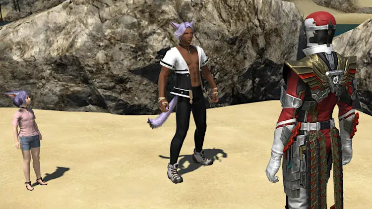 Helping the Miqo'te lad and lass.