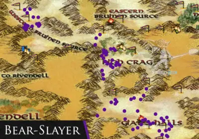 LOTRO Bear-slayer of the Misty Mountains Deed Map