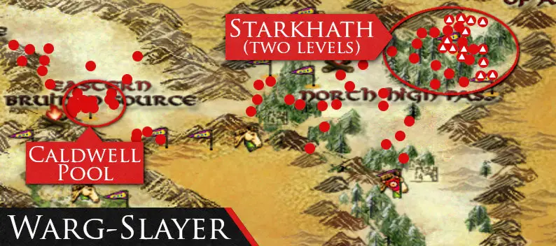 LOTRO Warg-slayer of the Misty Mountains Deed Map by FibroJedi