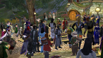 LOTRO Party for a Kinmate who was leaving the game due to severe ill health.