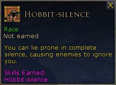 Racial Trait: Hobbit Silence