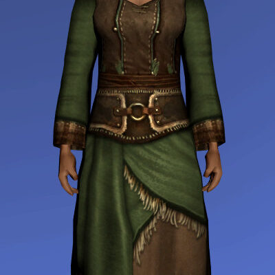 LOTRO Dress of the River Hobbits (shown on a female) | Quest Reward