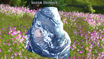Example of a Silver Deposit - one of the rarer crafting materials in the Shire | LOTRO