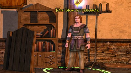 Jon Brackenbrook, during the Race of Man and Hobbit introduction to LOTRO, is the NPC here for A Little Extra Never Hurts