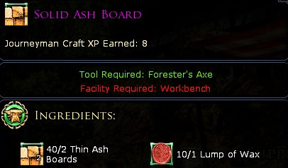 Solid Ash Board Recipe