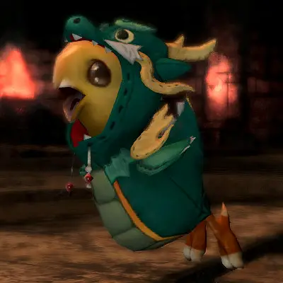 FFXIV Ryunosuke Minion - a Chocobo Chick in a Dragon Costume. Obviously!