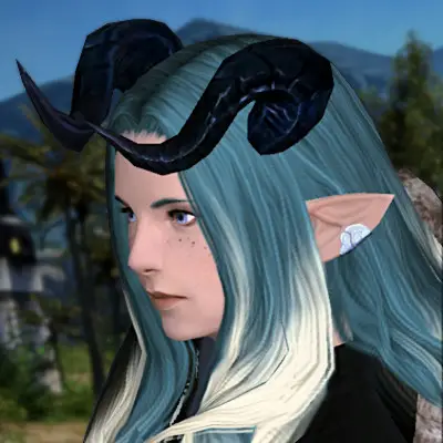 FFXIV Ultima Horns (All classes) - sported by a female Elezen
