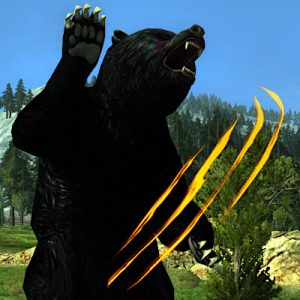 My LOTRO Beorning using one of the AoE fighting moves.
