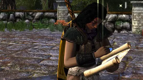 My LOTRO Beorning Reading a Map - I figured a worthy image for someone reading some tips about LOTRO classes.