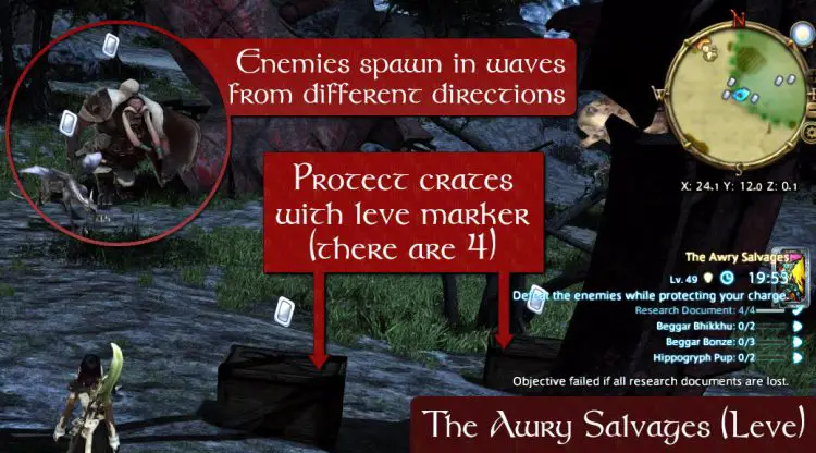 FFXIV The Awry Salvages Levequest - explanation/walk-through.