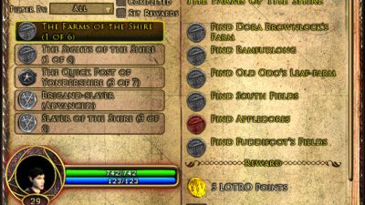 One of my incomplete, easy LOTRO Deeds that earn LOTRO Points.
