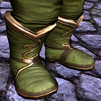 Boots of the Perfect Curl, modelled by a Hobbit in LOTRO