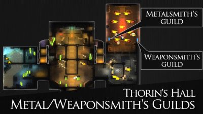 LOTRO Metalsmith's and Weaponsmith's Guild Location Map | Thorin's Hall, Ered Luin