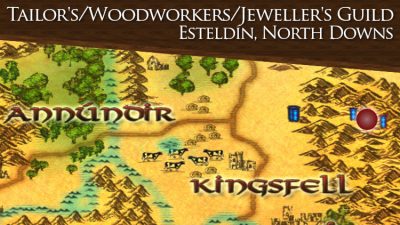 LOTRO Woodworker's, Tailor's and Jeweller's Guild Location Map | Esteldín, the North Downs