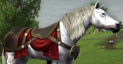 LOTRO Perfect Curl Caparison dyed Red