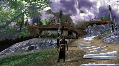 A Dunlending village in the LOTRO Region of Enedwaith