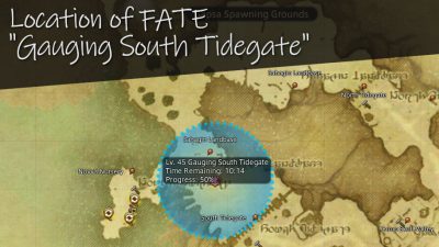 Gauging South Tidegate FATE location. This is immediately followed by Breaching South Tidegate.