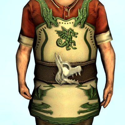 Green Dragon outfit worn by my male Hobbit Myrlas