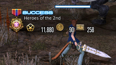 Rewards for completing Heroes of the 2nd include EXP, Grand Company Seals and a tiiiny amount of coin.