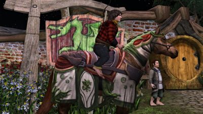 Pony of the Green Dragon Inn - the slightly stockier version of this mount that Hobbits, River-Hobbits and Dwarves usually get.