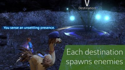 Each glowing destination circle spawns enemies.